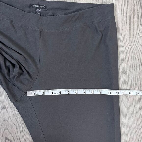 Eileen Fisher Size L Pull On Stretch Crepe Ankle Trouser Minimalist Pants Office - Picture 13 of 13